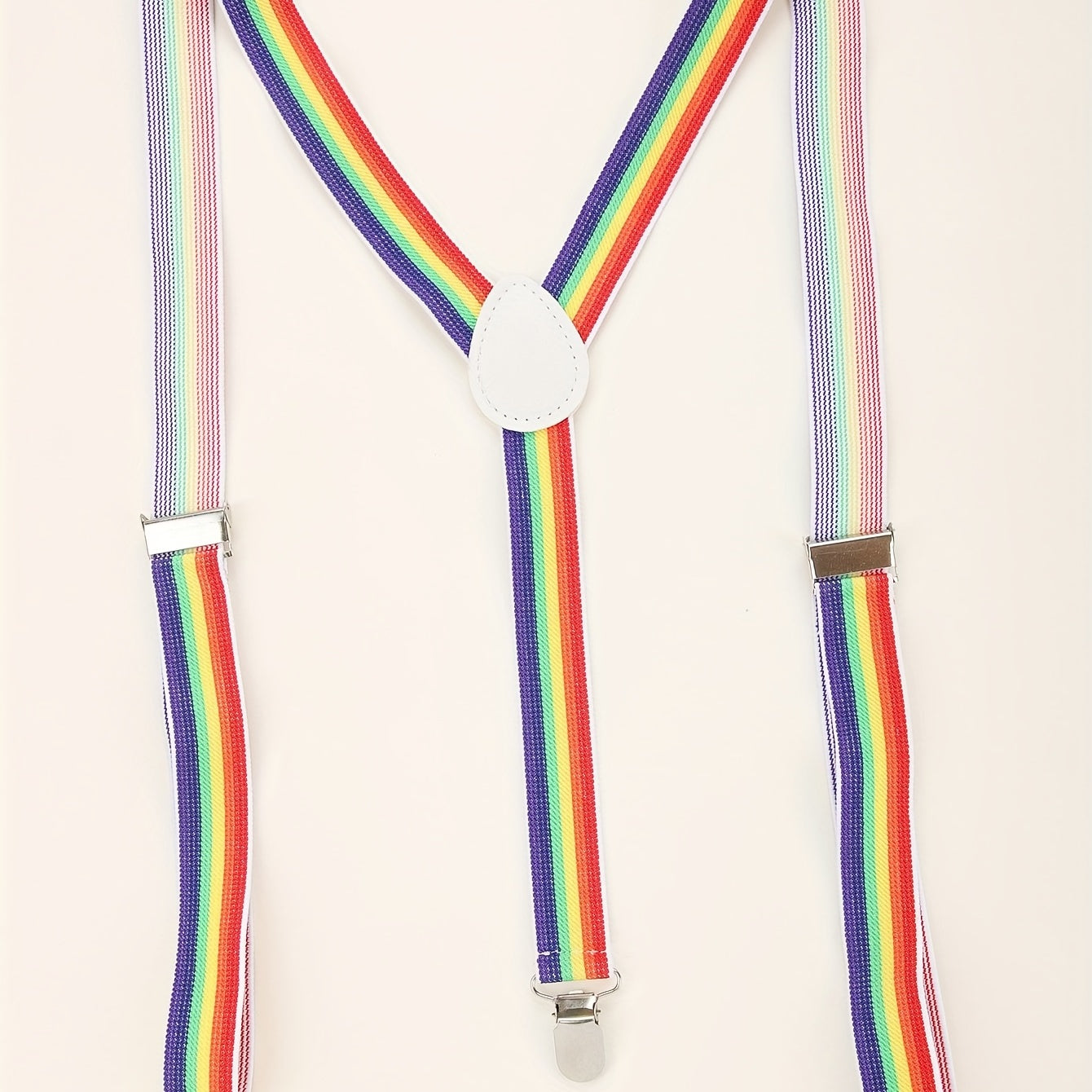 Rainbow Men's Y Back Unisex Suspenders w/ Metal Clips