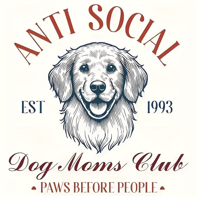 Vintage 1993 Dog Moms Club Patch - Animal Theme - Iron On