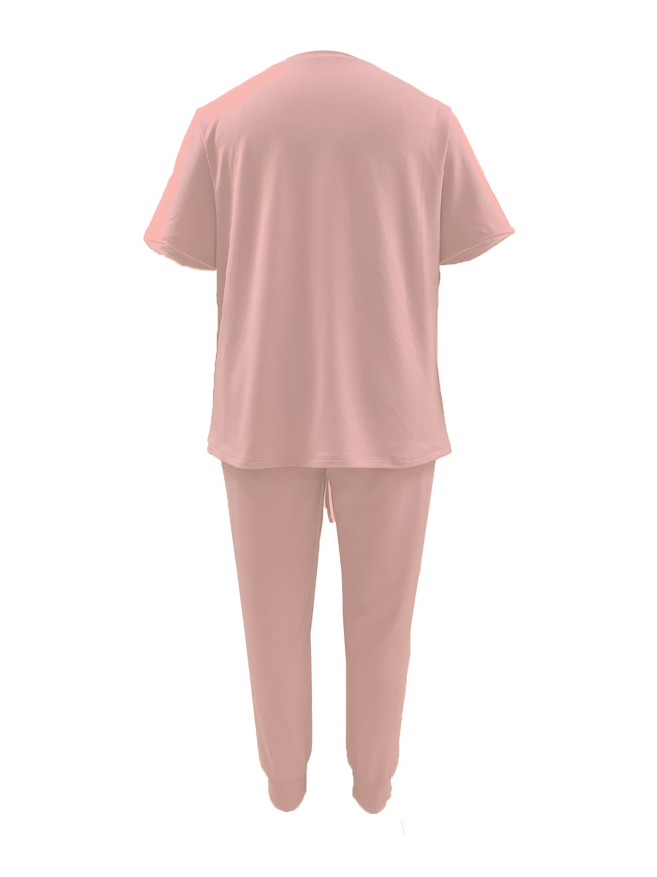 Solid Round Neck Tee & Joggers Set