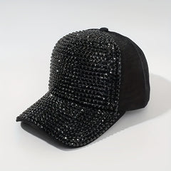 Summer Baseball Cap with Diamond Inlay