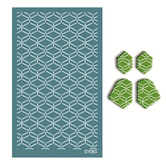 1pc 15X9cm Silk Screen Printing Template for Clay Earrings DIY