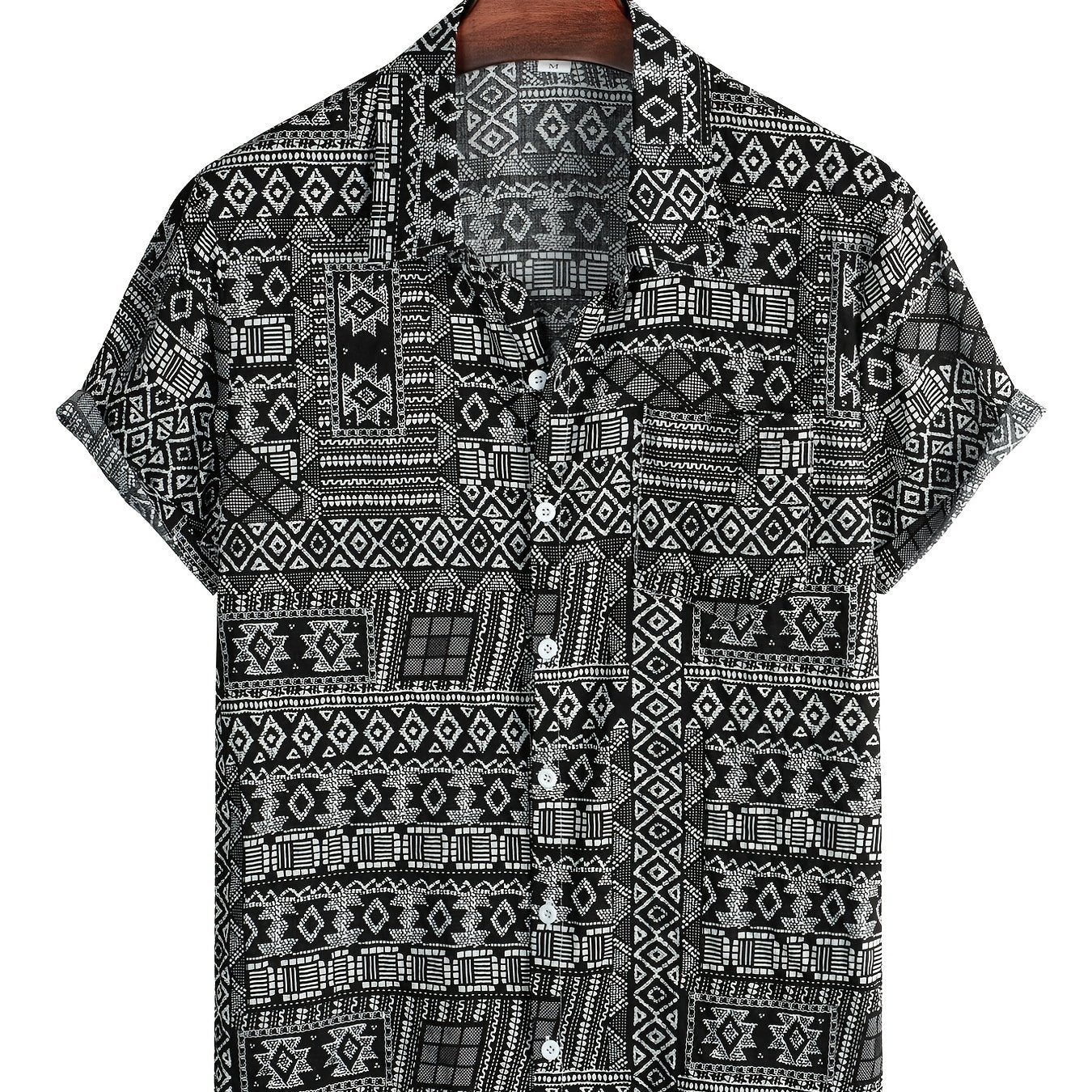 Men's Boho Style Short Sleeve Shirt for Spring/Summer