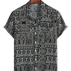 Men's Boho Style Short Sleeve Shirt for Spring/Summer