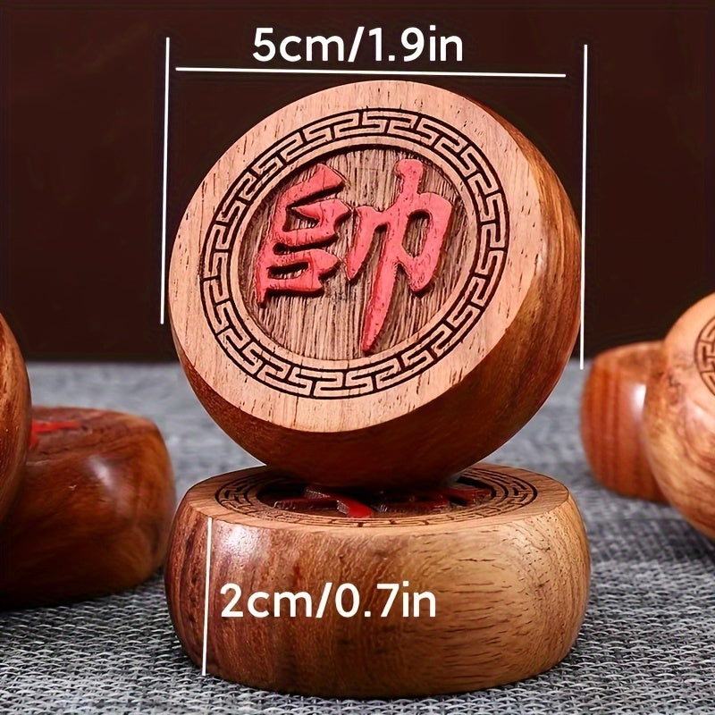 Solid Wooden Red Flower Pear Chess Chinese Chess Set Gift Great Gift For Elders