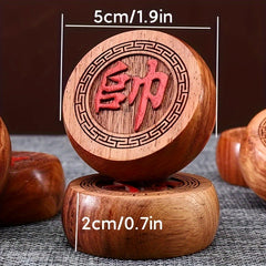 Solid Wooden Red Flower Pear Chess Chinese Chess Set Gift Great Gift For Elders
