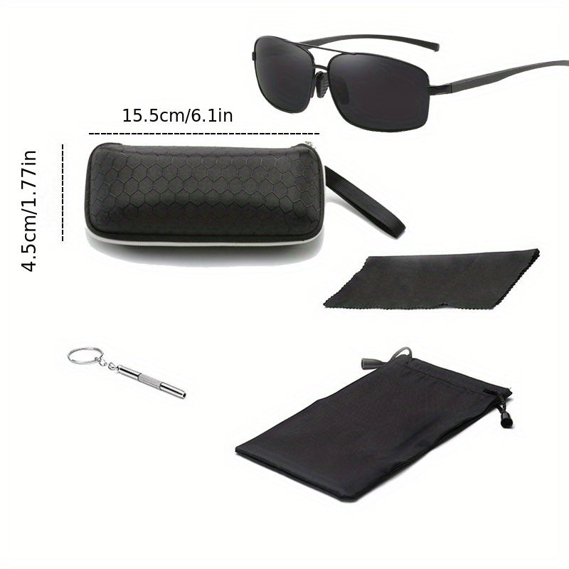 Men's Vintage Square Frame Sunglasses Outdoor Cycling Polarized