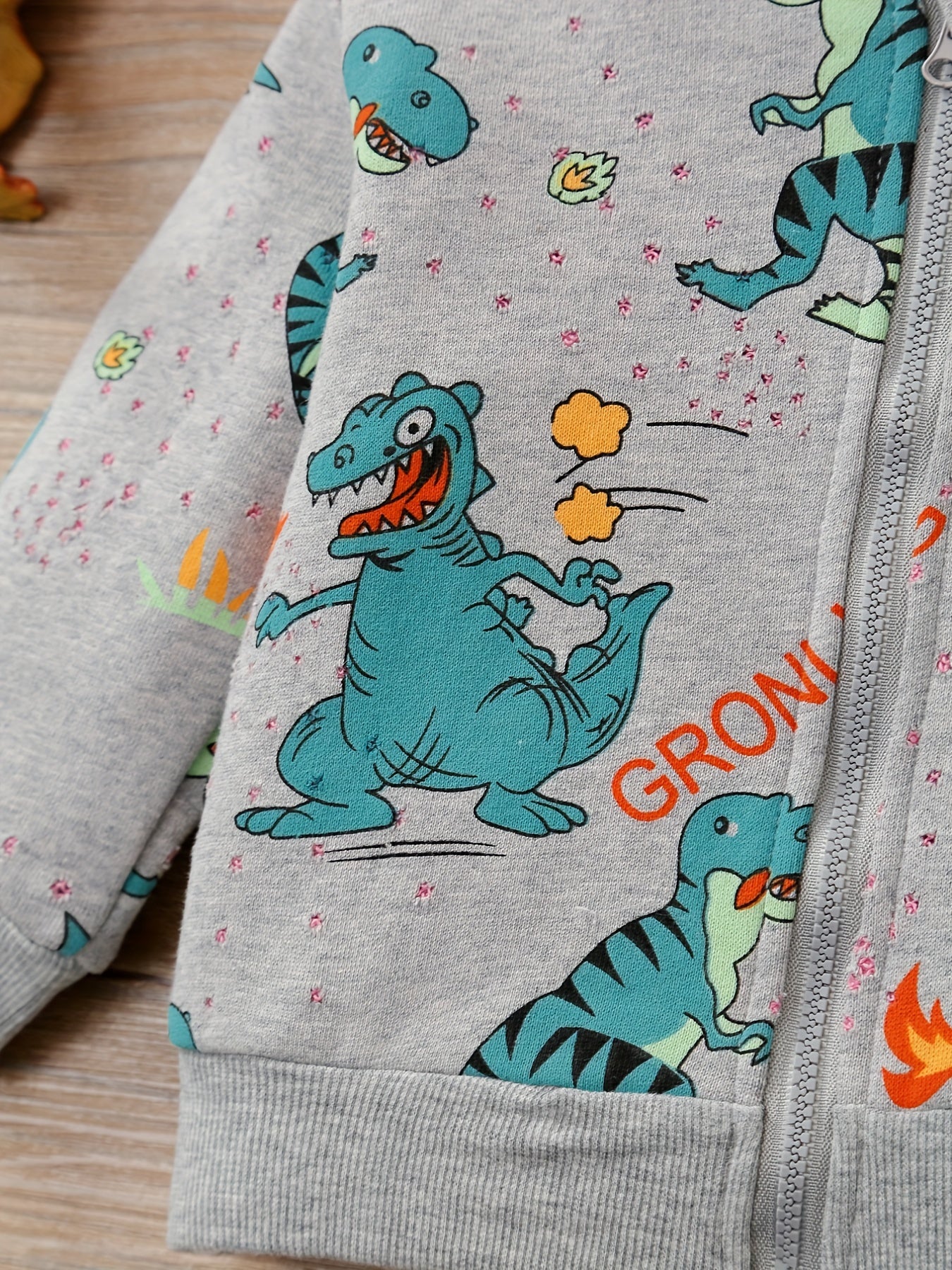 Baby Boys Cartoon Printed Hooded Sweatshirt