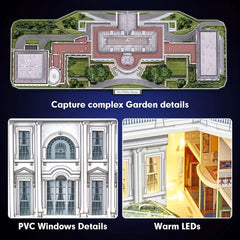 3D Rotatable House Puzzle Construction Model Table Decoration Birthday Gift