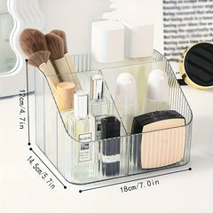 Desktop Cosmetic Storage Box Transparent Plastic Box With Compartments