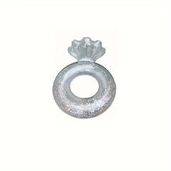 Inflatable Shell Back Swimming Ring with Glitter