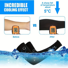 2 Pairs Cooling Arm Sleeves UV Sun Protection Golf Cycling Running Unisex