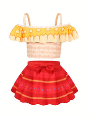 Toddler Girls Bikini Tankini Swimsuit Set Princess Cosplay Costume