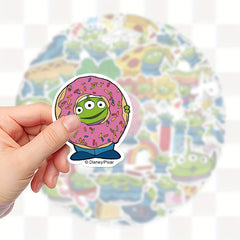 Disney Alien Waterproof Stickers - Set of 42 Cute Cartoon Decals
