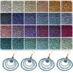 1000pcs Glass Seed Beads Bohemian Metal Czech Rice Beads DIY Jewelry Making