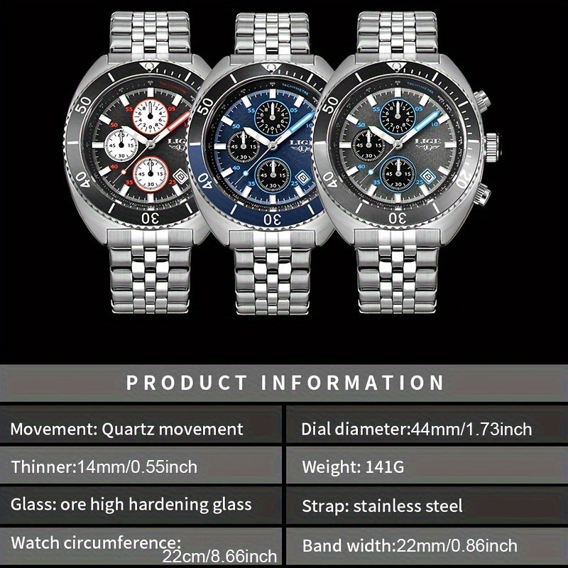 Women's Stainless Steel Sport Chronograph Quartz Watch