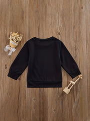 Toddler's Blessed Letter Sweatshirt Boy's Casual Pullover