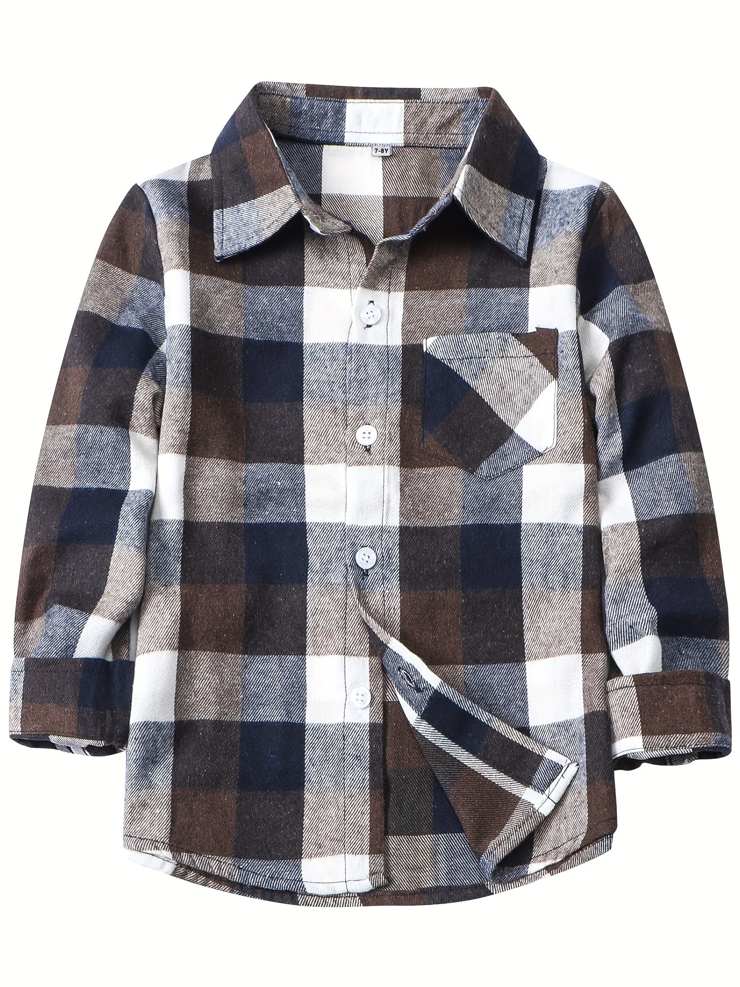 Baby Boys Plaid Shirts Button Down Long Sleeve Blouse Tops Kids Clothes