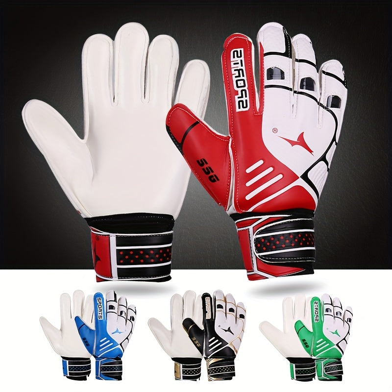 Kids Soccer Goalkeeper Gloves Non Slip Latex Finger Protection
