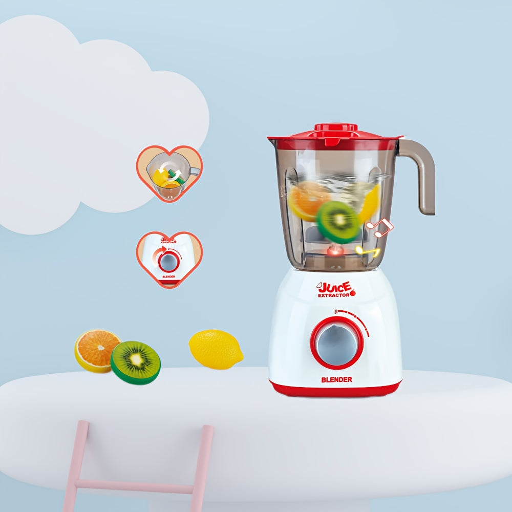 Kids Pretend Play Juicer Toy Kitchen Fruit Blender Essential Home Toys