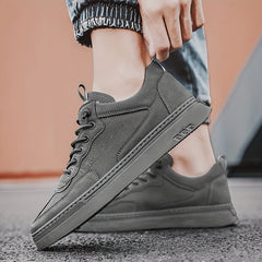Men's Letters Print Lace-up Sneakers Skate Shoes