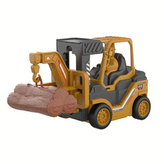 Pushback Toy Car Engineering Car Crane Forklift Baby Toy Car