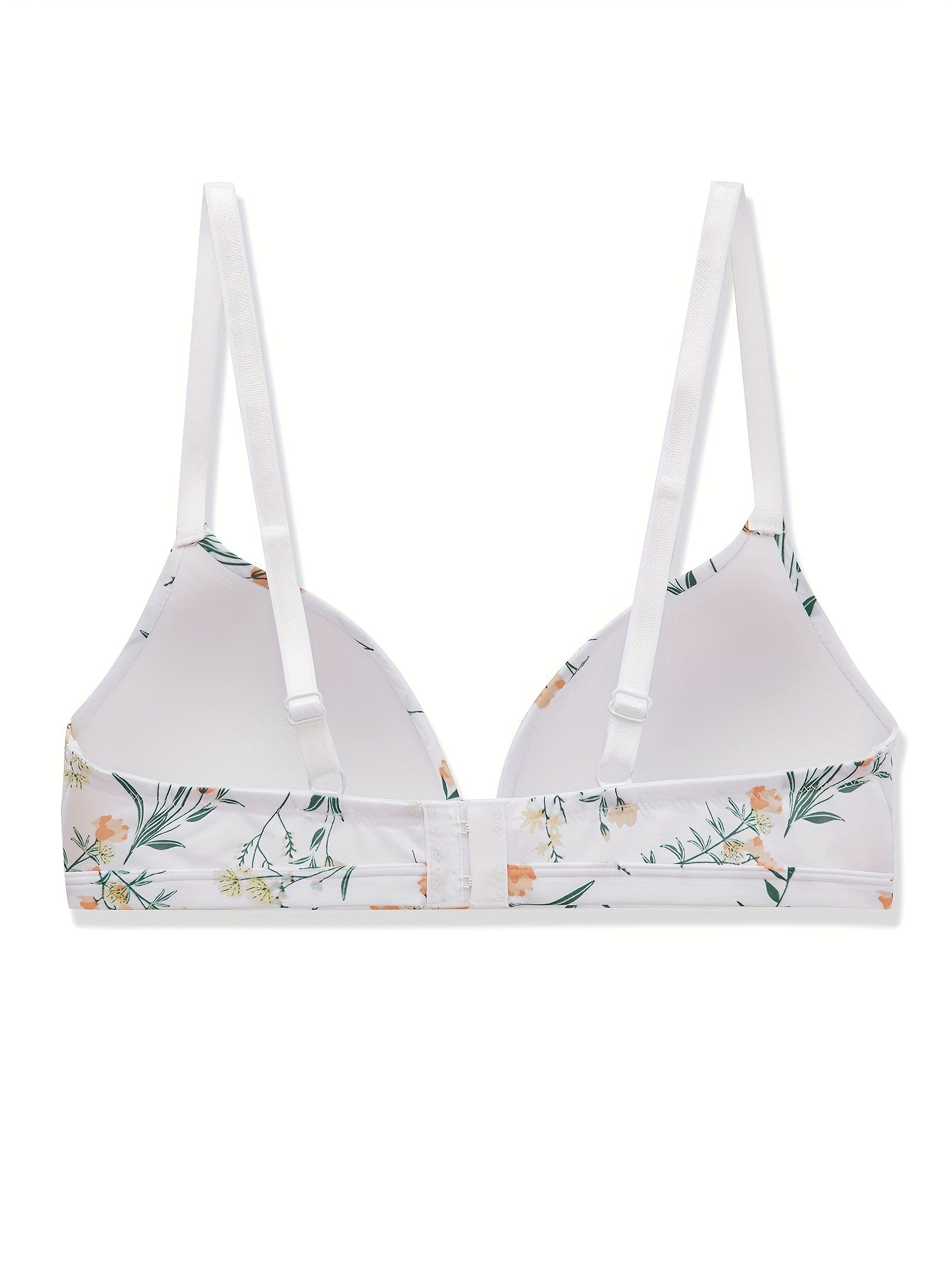 Floral Print Wireless Bra Comfy & Breathable Intimates