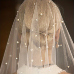 Bride Faux Pearl Veil Wedding Tiara Vintage Accessories