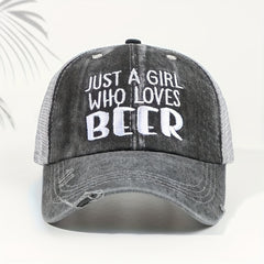 Slogan Embroidered Baseball Cap Summer Sunshade Retro Hat