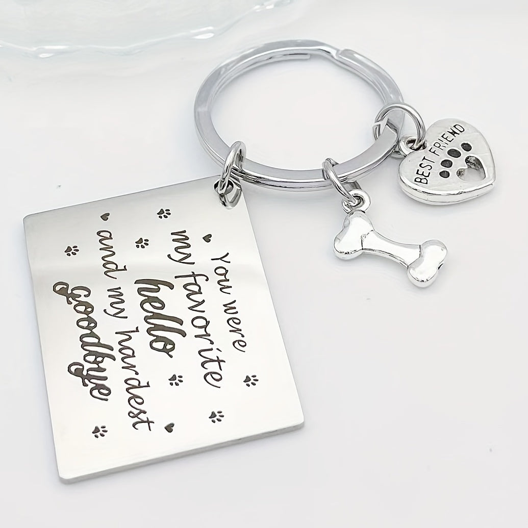 Pet Memorial Keychain Heartfelt Loss of Pet Gift