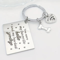 Pet Memorial Keychain Heartfelt Loss of Pet Gift