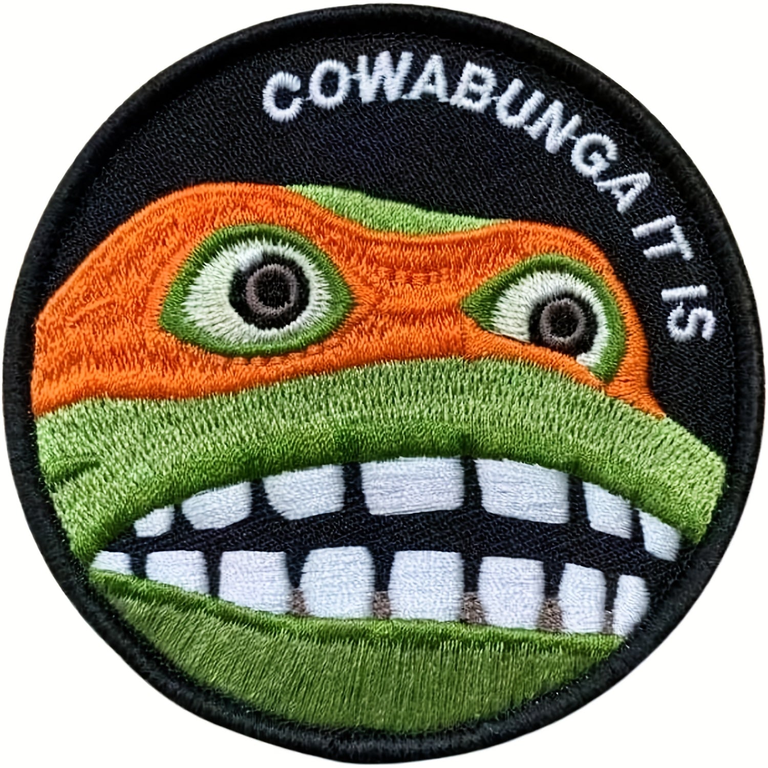 Cowabunga It Is Patch Morale Patches Tactical Funny Embroidered Round Moral