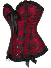 Strapless Corset Bustier Lace Up Body Shaper Women's Lingerie