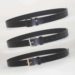Vintage PU Leather Belt Square Pin Buckle Casual Jeans Pants Women