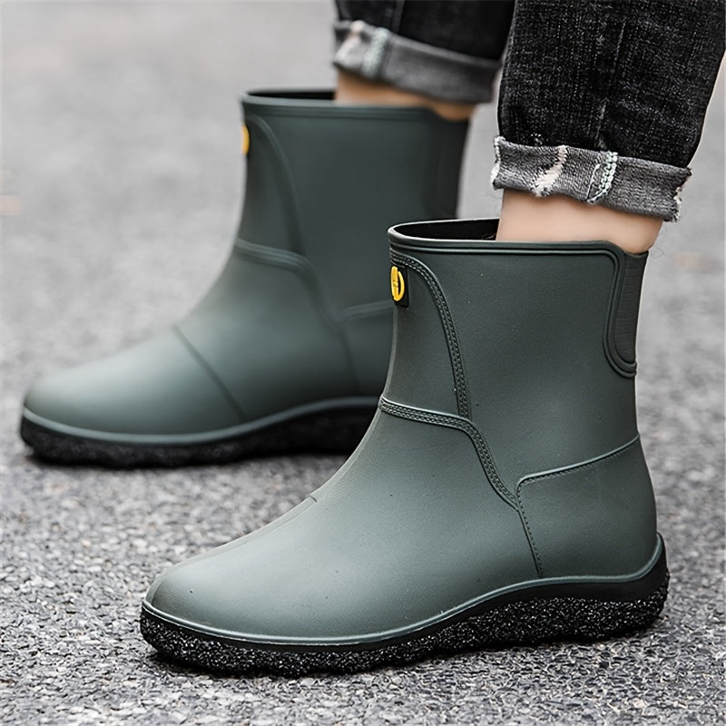 Men's Waterproof Knee High Rain Boots for Outdoor Working Fishing