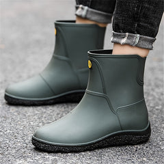 Men's Waterproof Knee High Rain Boots for Outdoor Working Fishing