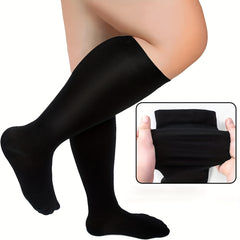 3 Pairs Wide Calf Compression Socks Men Women - Plus Size for Nurses