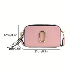 Contrast Crossbody Bag Camera Shoulder Bag Square Purse For Women