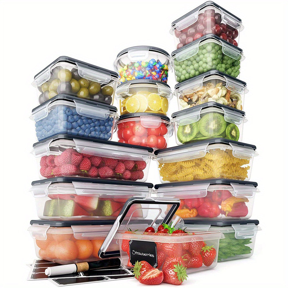 16pcs Leak-proof Food Container Set for Kitchen and Refrigerator
