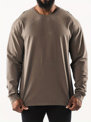 Men's Basic Long Sleeve T shirt Spring Autumn Loose Fit