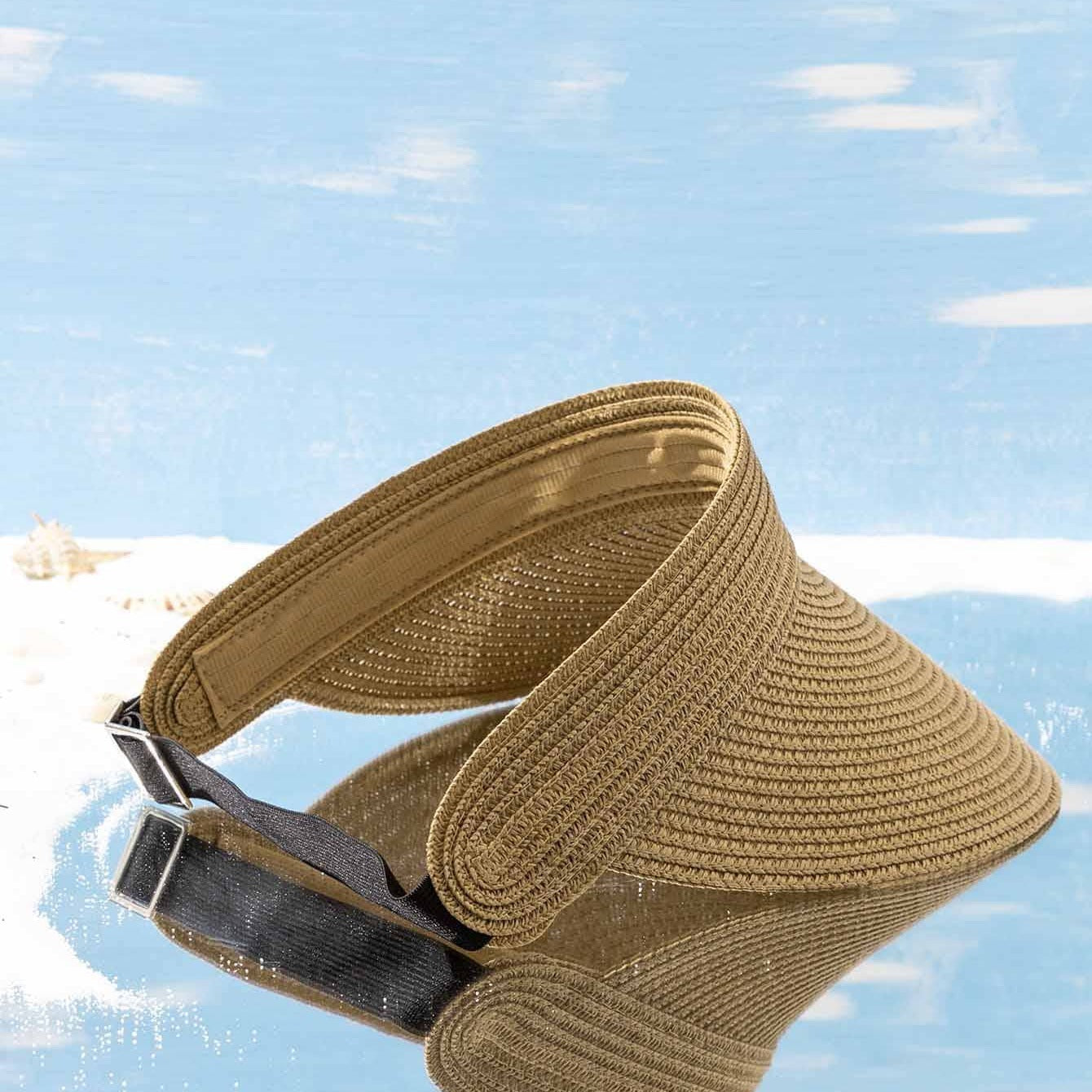 Wide Brim Straw Beach Hat for Women