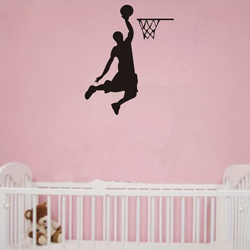 Cartoon Basketball Player Wall Sticker for Home and Car Decor