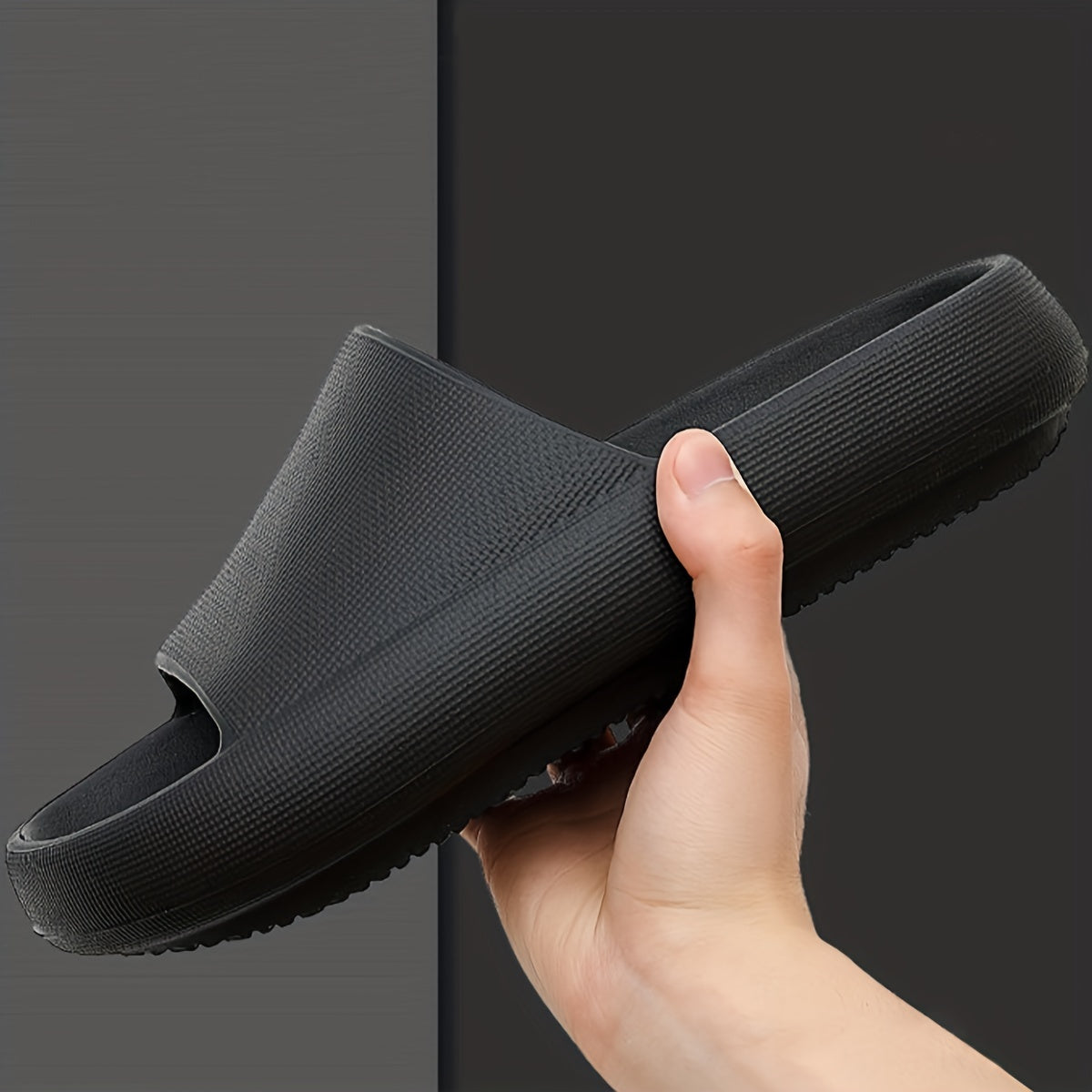 Men's Non Slip Open Toe Slides for Indoor Outdoor Bathroom Beach