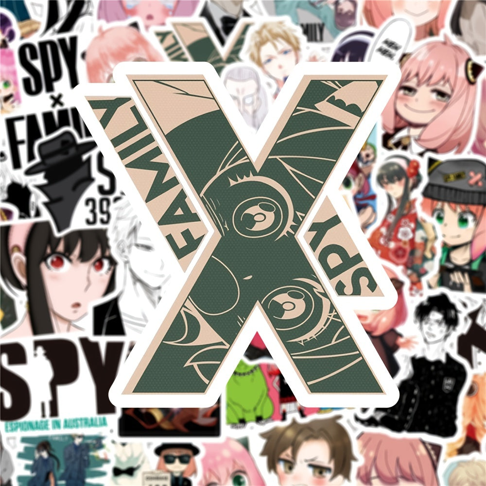50Pcs Spy Doodle Waterproof Stickers for Laptop Phone Luggage Water Bottle Car