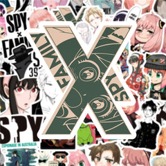 50Pcs Spy Doodle Waterproof Stickers for Laptop Phone Luggage Water Bottle Car