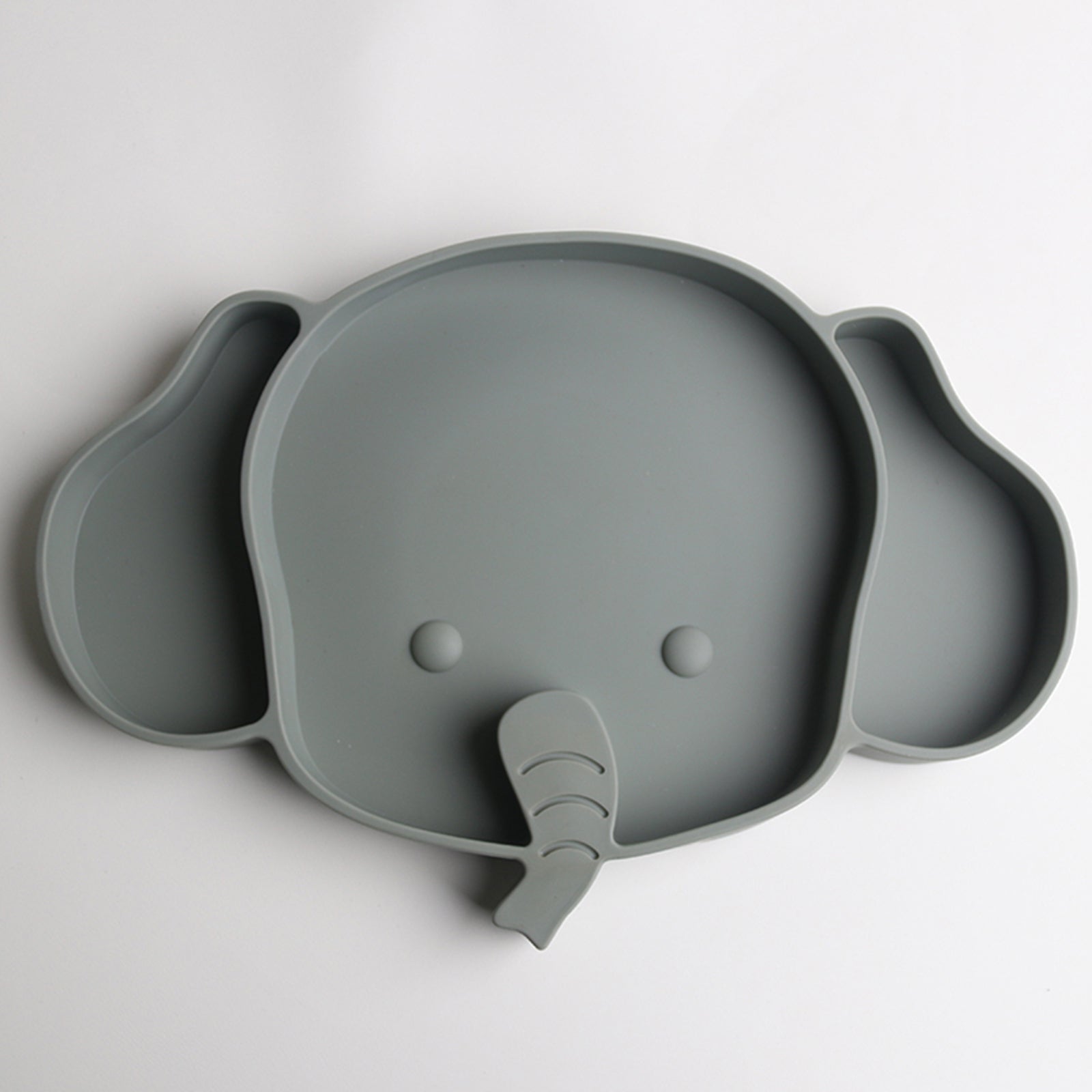 Baby Safe Silicone Elephant Plate for Meals & Snacks