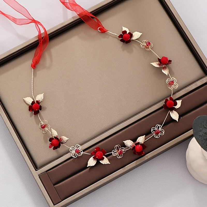 Chinese Red Wedding Hair Accessories Set