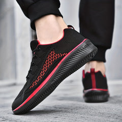 Men's Lace-up Athletic Sneakers Breathable & Wear-resistant