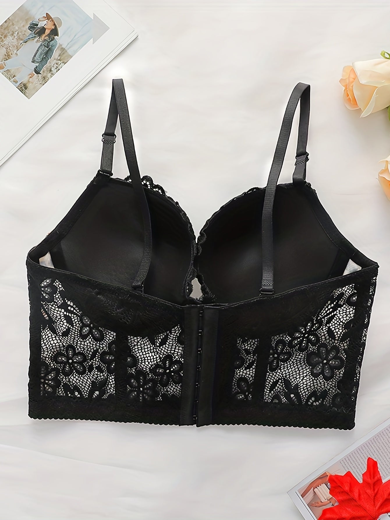 Lace Push Up Bra Breathable Leopard Intimates Lingerie