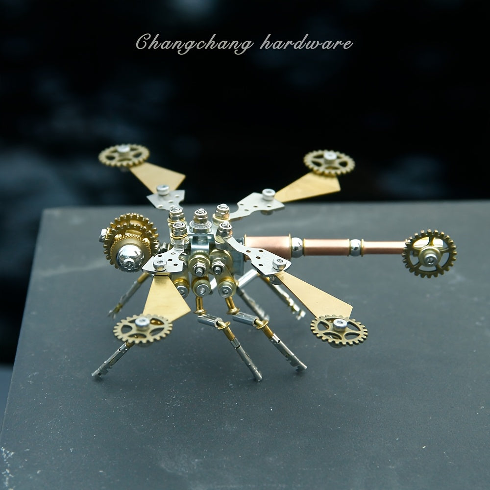 Metal DIY Gear Dragonfly Puzzle Toy Steampunk Craft