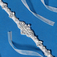 Rhinestone Bridal Belt Waist Chain Sash Faux Pearl Beaded Belt